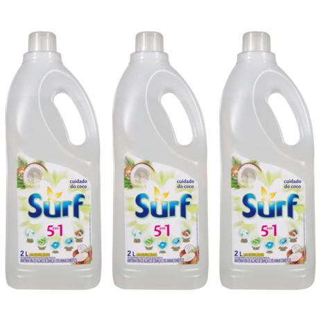 Surf Cuidado Do Coco Lava Roupas 2 L (Kit C/03) Menor preço em Surf Cuidado Do Coco Lava Roupas 2 L (Kit C/03)