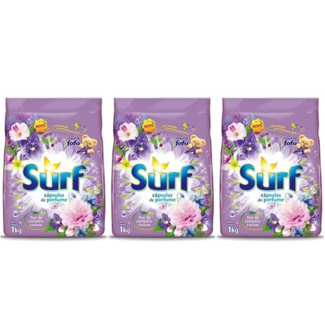 Surf Flor De Lavanda Detergente Em Pó 1kg (Kit C/03) Menor preço em Surf Flor De Lavanda Detergente Em Pó 1kg (Kit C/03)