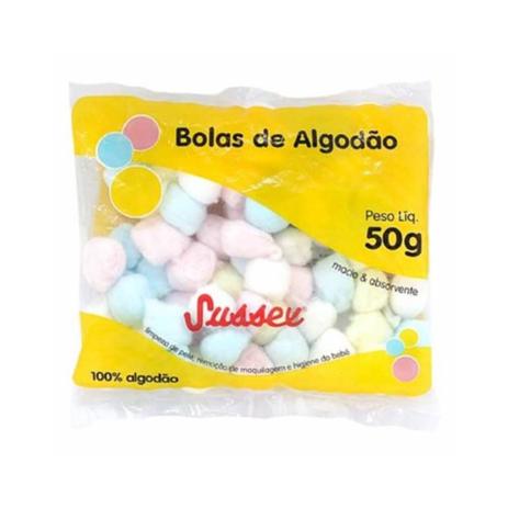 Sussex Algodão Bolas Colorido 50g Menor preço em Sussex Algodão Bolas Colorido 50g