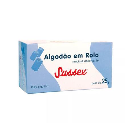 Sussex Algodão Caixinha 25g Menor preço em Sussex Algodão Caixinha 25g