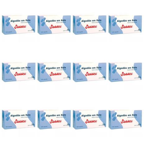 Sussex Algodão Caixinha 50g (Kit C/12) Menor preço em Sussex Algodão Caixinha 50g (Kit C/12)