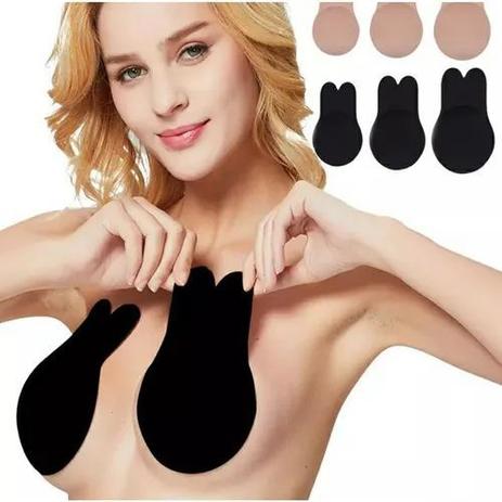 Sutiã Adesivo Levanta Seio Invisible PushUp Orelha De Coelho PRETO G - Ubra  - Sutiã Adesivo / Adesivo para Seios - Magazine Luiza