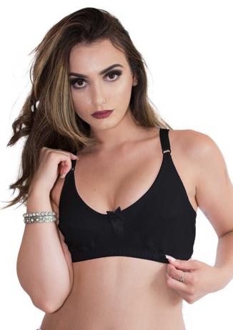 Sutiã IMI Lingerie Redutor De Medidas Reforçado Em Cotton Algodão Glória Preto Menor preço em Sutiã IMI Lingerie Redutor De Medidas Reforçado Em Cotton Algodão Glória Preto