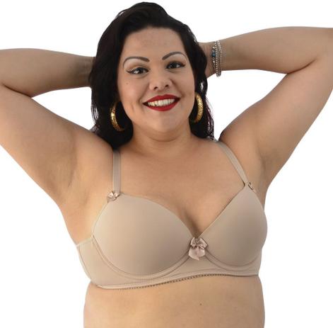 Sutiã plus size básico comfort reforçado - nude - Voldani Menor preço em Sutiã plus size básico comfort reforçado - nude - Voldani