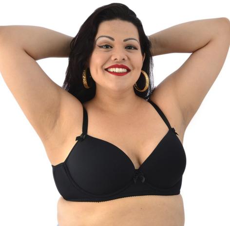 Sutiã plus size básico comfort reforçado - preto - Voldani Menor preço em Sutiã plus size básico comfort reforçado - preto - Voldani