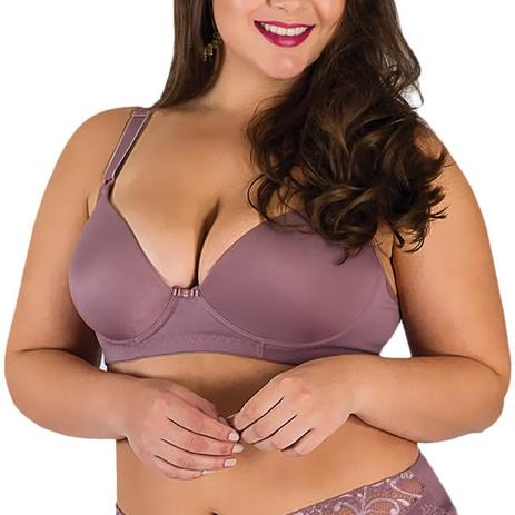 Sutiã Plus Size Lilás Básico com Bojo em Microfibra - PL219-PL218 - Estilo sedutor Menor preço em Sutiã Plus Size Lilás Básico com Bojo em Microfibra - PL219-PL218 - Estilo sedutor