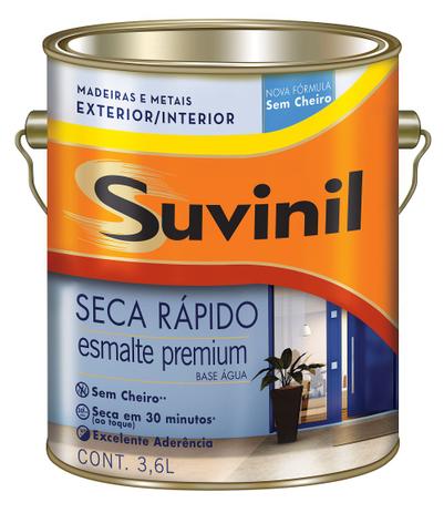 Suvinil Esmalte Brilho Base Água Seca Rápido 3,6 litros Menor preço em Suvinil Esmalte Brilho Base Água Seca Rápido 3,6 litros
