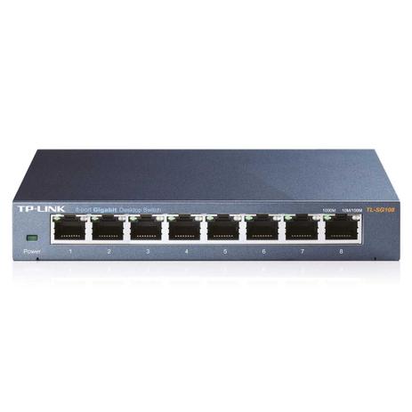 Switch 08 Portas Tp-Link TL-SG108 Gigabit 8 Portas 10/100/1000mbps Menor preço em Switch 08 Portas Tp-Link TL-SG108 Gigabit 8 Portas 10/100/1000mbps