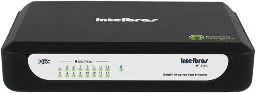 Switch 16 Portas Fast Ethernet Com Qos SF 1600 D Intelbras Menor preço em Switch 16 Portas Fast Ethernet Com Qos SF 1600 D Intelbras