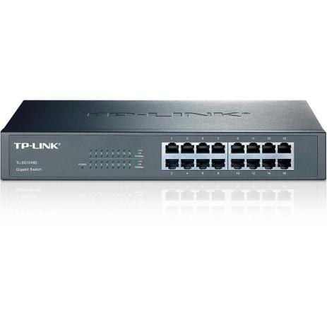 Switch 16 Portas Gigabit TP-Link 10/100/1000 Metal Para Rack - TL-SG1016D Menor preço em Switch 16 Portas Gigabit TP-Link 10/100/1000 Metal Para Rack - TL-SG1016D