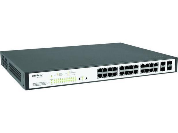 Switch 24 Portas 10/100/1000 4 Sfp Sg 2404 Poe Intelbras Menor preço em Switch 24 Portas 10/100/1000 4 Sfp Sg 2404 Poe Intelbras