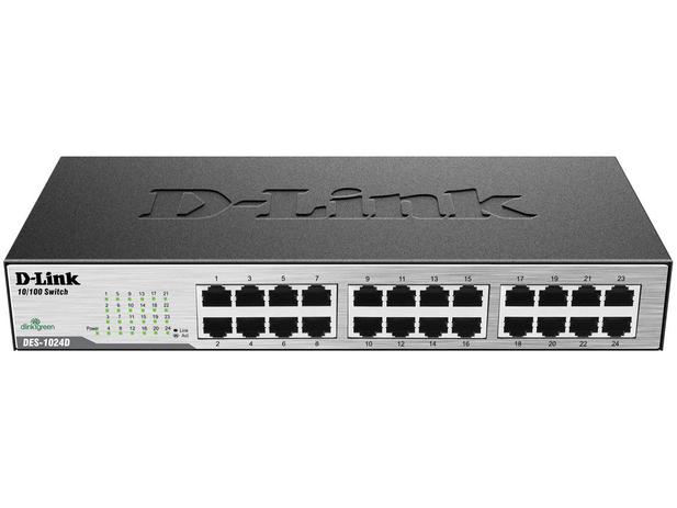 Switch 24 Portas 10/100Mbps Fast-Ethernet - DES-1024D D-Link Menor preço em Switch 24 Portas 10/100Mbps Fast-Ethernet - DES-1024D D-Link