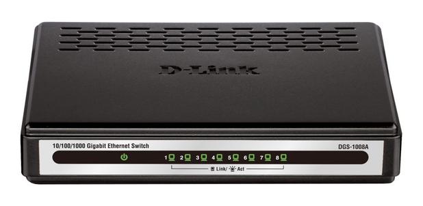 Switch 8 portas D-Link DGS-1008A Gigabit - 10/100/1000Mbps Menor preço em Switch 8 portas D-Link DGS-1008A Gigabit - 10/100/1000Mbps