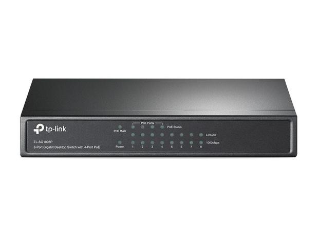Switch 8 portas TP-LINK TL-SG1008P 4 Portas POE Gigabit 10/100/1000Mbps Rack Menor preço em Switch 8 portas TP-LINK TL-SG1008P 4 Portas POE Gigabit 10/100/1000Mbps Rack