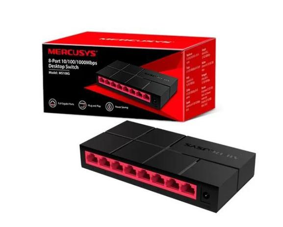 Switch 8p gigabit 10/100/1000 ms108g mercusys Menor preço em Switch 8p gigabit 10/100/1000 ms108g mercusys