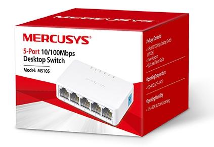 Switch de Mesa de 5 Portas 10/100Mbps MS105 - Mercusys é boa?