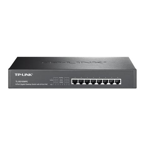 Switch de Mesa Rack TP-Link TL-SG1008PE Gigabit com 8 Portas PoE+ - Tp-link smb Menor preço em Switch de Mesa Rack TP-Link TL-SG1008PE Gigabit com 8 Portas PoE+ - Tp-link smb