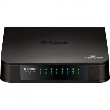 Switch FAST 16 Portas 100MBPS DES-1016A Preto D-LINK - Dlink Menor preço em Switch FAST 16 Portas 100MBPS DES-1016A Preto D-LINK - Dlink
