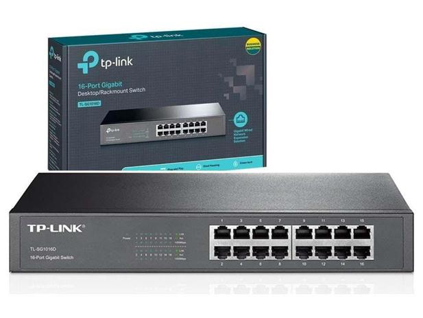 Switch Gigabit de 16 portas - Tp-Link Menor preço em Switch Gigabit de 16 portas - Tp-Link