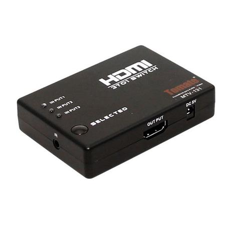 Switch HDMI 3X1 Tomate MTV-131 Menor preço em Switch HDMI 3X1 Tomate MTV-131