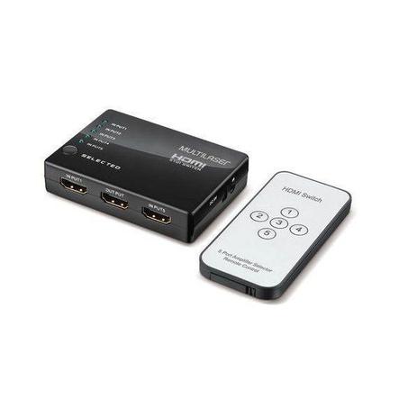 Switch HDMI 5X1 Multilaser HDMI Multilaser WI346 Menor preço em Switch HDMI 5X1 Multilaser HDMI Multilaser WI346
