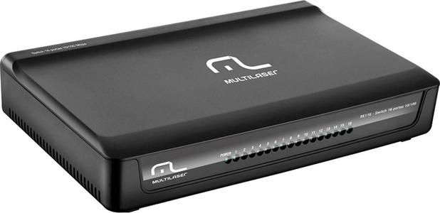 Switch Mini 16 Portas 10/100 Mbps MDI/MDIX 116 Multilaser - Multilaser ind. s.a Menor preço em Switch Mini 16 Portas 10/100 Mbps MDI/MDIX 116 Multilaser - Multilaser ind. s.a