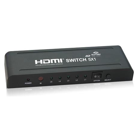 Switch Sumay HDMI 5x1 SM-SW5 3D Menor preço em Switch Sumay HDMI 5x1 SM-SW5 3D