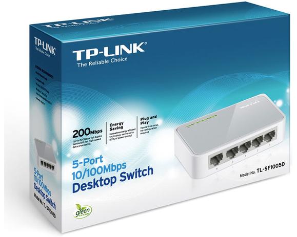 Switch TP-LINK 5 10/100 L2 Nao Gerenciavel (TL-SF1005D) Menor preço em Switch TP-LINK 5 10/100 L2 Nao Gerenciavel (TL-SF1005D)