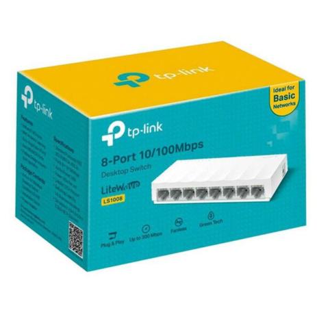 Switch Tp-link LS-1008 10/100 8 Portas Plastic Case Menor preço em Switch Tp-link LS-1008 10/100 8 Portas Plastic Case