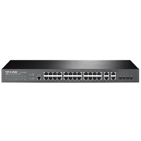 Switch TP-LINK TL-SL5428E de Gerenciamento Basico L2 de 24 Portas 10/100MBPS + 4 Portas Gigabit JETS Menor preço em Switch TP-LINK TL-SL5428E de Gerenciamento Basico L2 de 24 Portas 10/100MBPS + 4 Portas Gigabit JETS