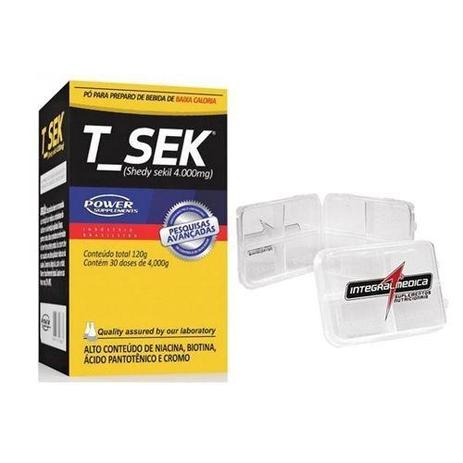 T_Sek - 120g + Porta Cápsulas - Power Supplements Menor preço em T_Sek - 120g + Porta Cápsulas - Power Supplements