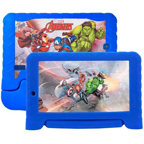 Tablet Infantil Multilaser Marvel Vingadores, Android, 7”, Quad Core, 8GB, com Case Emborrachado Menor preço em Tablet Infantil Multilaser Marvel Vingadores, Android, 7”, Quad Core, 8GB, com Case Emborrachado