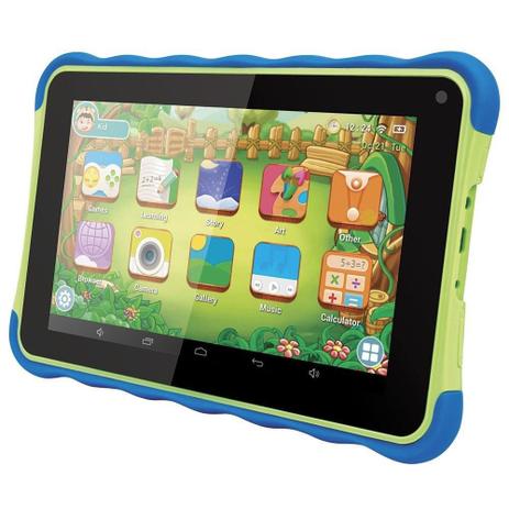 Tablet Kids ATB 441K Preto com Verde, Tela 7", Android 4.4, 1.3MP, 8GB - Amvox