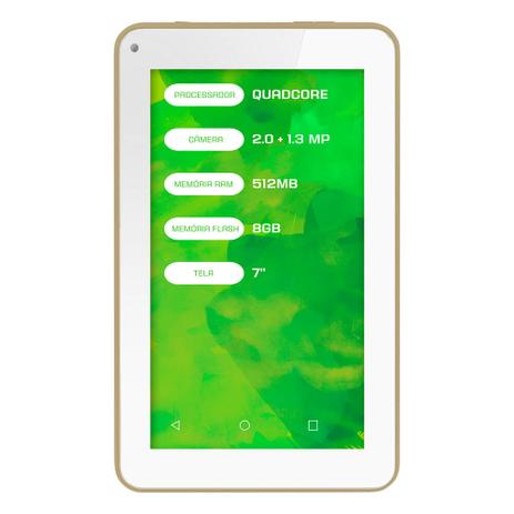 Tablet Mirage 41T Quadcore Dual Câmera 2Mp + 1.3Mp Tela 7 Pol. Android 4.4 Dourado - NB250 é boa?