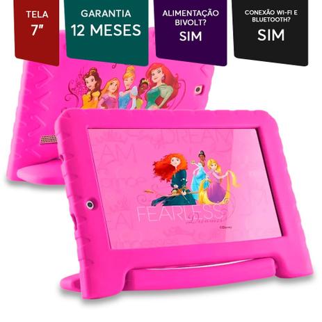 Tablet Multilaser Disney Princesas Nb239 8gb Tela 7” Android Câmera 2.0 Menor preço em Tablet Multilaser Disney Princesas Nb239 8gb Tela 7” Android Câmera 2.0