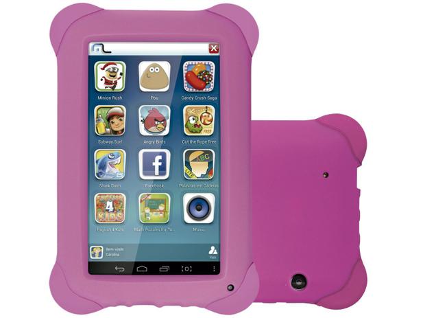 Tablet Multilaser Kid Pad 8GB 7” Wi-Fi Android 4.4 - Proc. Quad Core Câmera Integrada