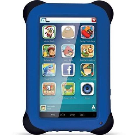 Tablet Multilaser Kid Pad 8Gb , Quad Core , Android 4.4 , Cam 2.0 MP, Azul - NB194 Menor preço em Tablet Multilaser Kid Pad 8Gb , Quad Core , Android 4.4 , Cam 2.0 MP, Azul - NB194