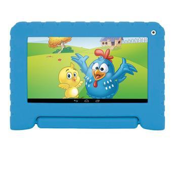Tablet Multilaser Kid Pad NB278, Wi-Fi, 8 GB, Android 7, Câmera 2 MP, Preto com Capa Azul Menor preço em Tablet Multilaser Kid Pad NB278, Wi-Fi, 8 GB, Android 7, Câmera 2 MP, Preto com Capa Azul