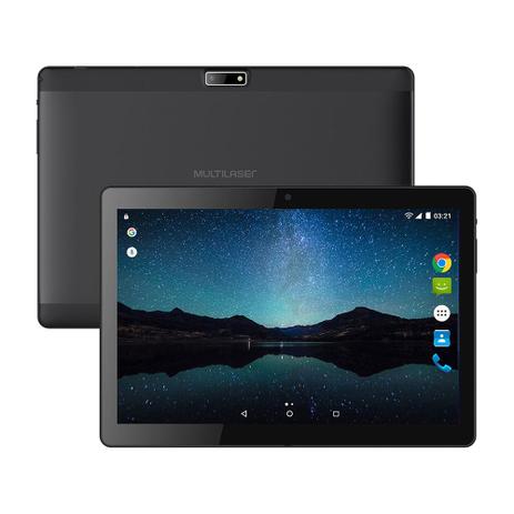 Tablet Multilaser M10A NB267 Preto 3G Android 7.0 10 Polegadas Menor preço em Tablet Multilaser M10A NB267 Preto 3G Android 7.0 10 Polegadas