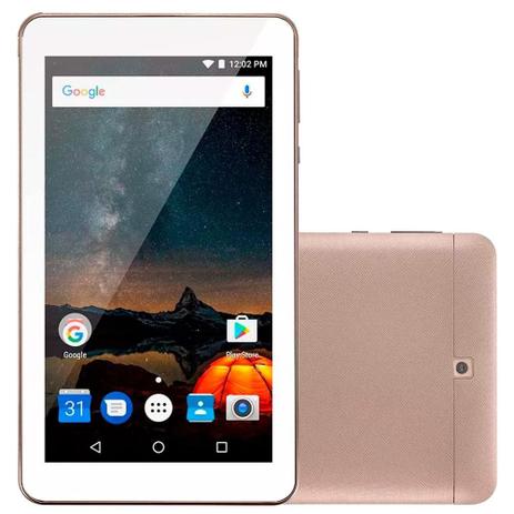 Tablet Multilaser M7-S NB276, Quad Core, Android 7.0, 8GB, 7”, Dual Câmera - Dourado Menor preço em Tablet Multilaser M7-S NB276, Quad Core, Android 7.0, 8GB, 7”, Dual Câmera - Dourado