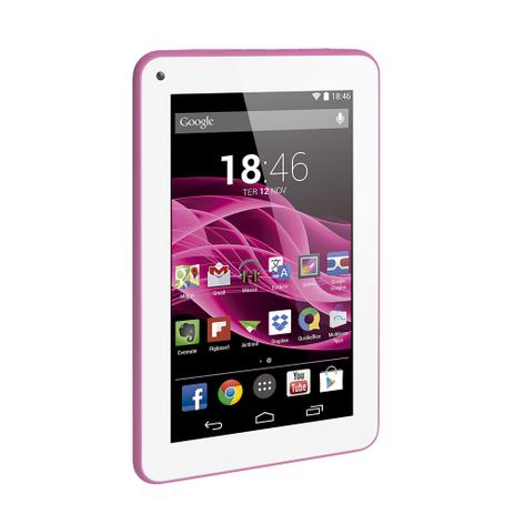 Tablet Multilaser M7S Rosa Quad Core Android 4.4 Kit Kat Dual Câmera Wi-Fi Tela Capacitiva 7 Pol. Memória 8Gb - NB186 Menor preço em Tablet Multilaser M7S Rosa Quad Core Android 4.4 Kit Kat Dual Câmera Wi-Fi Tela Capacitiva 7 Pol. Memória 8Gb - NB186