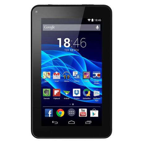 Tablet Multilaser NB184 M7S Tela de 7 Polegadas 8 GB Quad Core 1,2 GHZ Android 4.4 KIT KAT Dual Camera WI-FI Preto Menor preço em Tablet Multilaser NB184 M7S Tela de 7 Polegadas 8 GB Quad Core 1,2 GHZ Android 4.4 KIT KAT Dual Camera WI-FI Preto