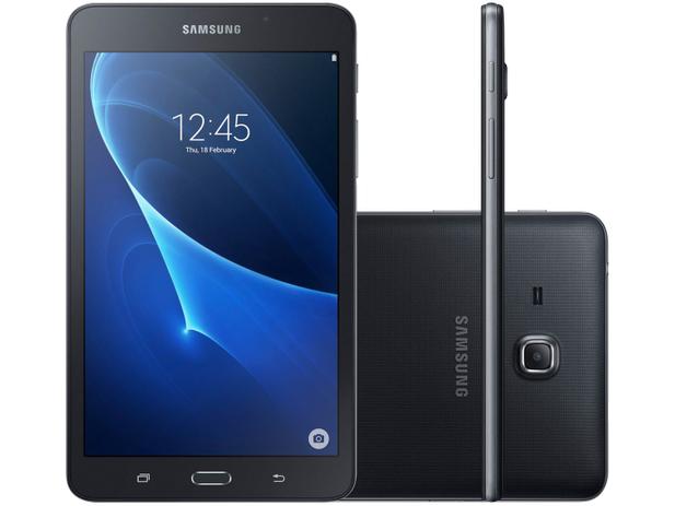 Tablet Samsung Galaxy Tab A T285 8GB 7” 4G Wi-Fi - Android 5.1 Proc. Quad Core Câmera 5MP + Frontal