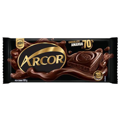 Tablete Chocolate Amargo 70 100g - Arcor Menor preço em Tablete Chocolate Amargo 70 100g - Arcor
