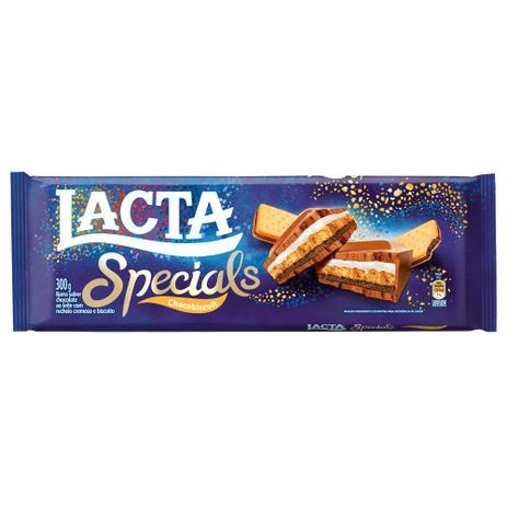 Tablete Chocolate Specials Chocobiscuit 300g - Lacta Menor preço em Tablete Chocolate Specials Chocobiscuit 300g - Lacta