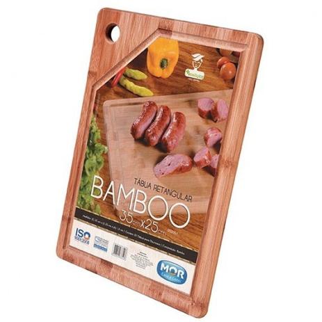 Tabua de Cortar Carne Retangular Bamboo 35 X 25 Cm mor Menor preço em Tabua de Cortar Carne Retangular Bamboo 35 X 25 Cm mor