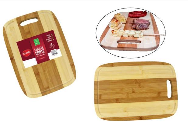 Tábua de Corte Bambu Carne Churrasco Alimentos Com Pegador - Clink Menor preço em Tábua de Corte Bambu Carne Churrasco Alimentos Com Pegador - Clink