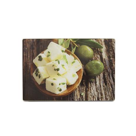 Tábua de corte em vidro decorada Yoi cheese olive 35x25cm Menor preço em Tábua de corte em vidro decorada Yoi cheese olive 35x25cm