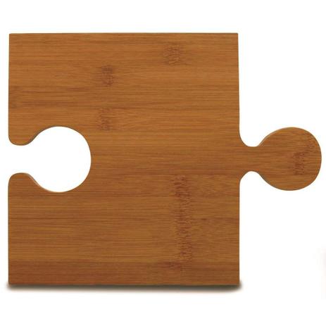 Tábua em bambu formato peça quebra-cabeça Puzzle 25x20cm - Tyft Menor preço em Tábua em bambu formato peça quebra-cabeça Puzzle 25x20cm - Tyft