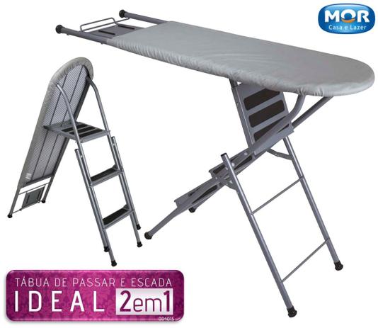 Tábua Mesa De Passar Roupa E Escada Multifuncional Ideal - Mor Menor preço em Tábua Mesa De Passar Roupa E Escada Multifuncional Ideal - Mor